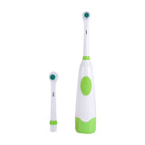 4Colors Waterproof Dental Care Rotary Teeth Whitening Antibacterial Brush Hair Electric Toothbrush With 2Replaceable Brush Heads