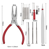 16Pc/set Watch Disassembly Repair Kit Band Link Remover Hands Charger Battery Replacement Tools for Professional Watchmak