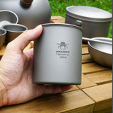 350ml Titanium Cup with Lid Lightweight Camping Water Cup for Backpacking Camping Fishing