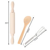 24PCS Chef Set For Kids Kitchen Costume Role Play Kits Girls Apron Hat Friends Game Pretend Role Play Toys Baby Cooking Sets