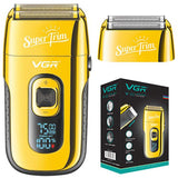 VGR rechargeable 3-Speed Beard Hair Electric Shaver For Men Bald Head Shaving Machine Barber Electric Razor with extra mesh