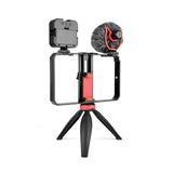 Vlogging Kit Phone Video Kit Accessories Fill Light Microphone Stabilizer PTZ for Phone Video Recording for YouTube Vlog