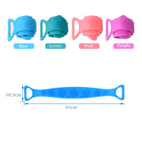 Magic Silicone Brushes Bath Towels Rubbing Back Mud Peeling Body Massage Brush Shower Extended Scrubber Clean Skin Exfoliating