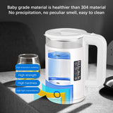 High Boron Glass Electric Tea Kettle, Water Boiler &amp; Heater, 2 L, Auto-Shut off and Boil-Dry Protection, White/Black