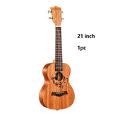 21 Inch Ukulele Soprano 4 Strings Mini Guitar With Rosewood Fingerboard Closed Knob 15 Frets Hawaiian Style Stringed Instrument