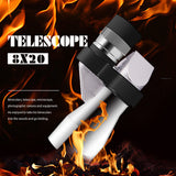 Mini Monocular Aluminum Alloy HD Portable 8 X 20 Low-Light Night Vision Pocket Telescope For Outdoor Hunting Camping Hiking