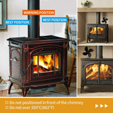 Top Deals 4 Blades Heat Powered Stove Fan Wood Burning Stove Fireplace Fan for Heated Air Eco Stove Fan Wood Log Burner Fireplac