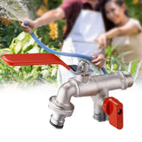 Watering Sealing Adapter Household Brass Double Outlet Tap 90 Degree Accessories Connection Hose Nozzle For Garden Irrigation