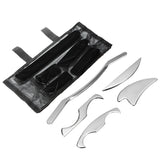 5PCS/Set Stainless Steel Guasha Body Back Massage Scraper Physical Therapy Fascia Knife Release Physiotherapy Health Care