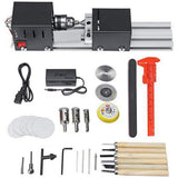 Mini Tower Machine Wood Lathe DIY Woodworking Miniature Buddha Pearl Lathe Grinding Polishing Beads Wood Work Drill Rotary Tool