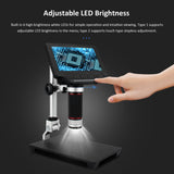 5-inch LCD Video Microscope with 32GB TF Card 1000X Microscope Telescope 1080P with  IR Remote Adjustable Metal Stand&amp;LED Light