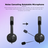 Wired Headset Headphone USB with Microphone Adjustable Headband Earphone Volume Control Speaker Mic Mute Volume adjustment
