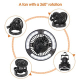 Camping Light Fan For Tent Portable Ceiling Fan With LED Light Camping Hanging Lantern For Survival Hiking Emergency