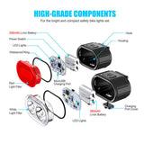 USB Rechargeable Bike Headlight Rear Light Set IPX4 Bright Bicycle Safety LED Lights Cycling Front Light Taillight Rear Lantern