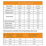 10A 220V-240VAC IP65 Waterproof Adjustable Auto Water Pump Pressure Controller