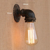 Retro Industrial Wall Lamp Vintage iron rust Water pipe Lamps E27 Loft Light Plated Indoor Lighting Home bedroom restaurant Deco