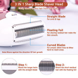 2 in 1 Women Epilator Lady Shaver Electric Painless Hair Pulling Depilatory Device Leg Armpit Razor Bikini Trimmer Hair Remover