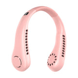 1800mAh Hanging Neck Fan USB Rechargeable Summer Cooling Fans Outdoor Sports Leafless Mute Sports Fans Wearable Neckband Fan