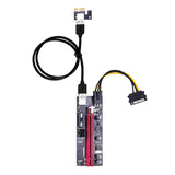 Ver009S PCI-E Riser Card 1X-16X Extender with 4 Solid Capacitors Dual-6pin 4 Pin Graphics Extension ETH Mining Powered Riser