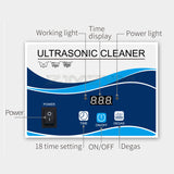 800ml Digital Ultrasonic Cleaner 35W/60W Cleaning Machine Bath for Jewelry Glasses Oxides Rust Dental Ultrasound Washer 220/110V