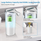 4X 15Oz/450Ml Automatic Soap Dispenser Touchless Foaming Soap Dispenser - Rechargeable Waterproof Soap Pump Dispenser