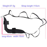 Pilates Yoga Belt Multi-Loop Exercise Stretch Strap with Foot Hook Keep Fit Physical Therapy Dance Belt Flexibility Training