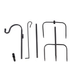 Hanging Plants Iron Yard Flag Pole Shepherd Hook Ground Stake Outdoor Backyard Hardware Lantern Home For Garden Detachable Porch