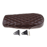 Brown Flat Brat Universal Seat Cafe Racer Vintage Cushion with Mounting Bracket