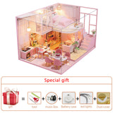 Diy Miniature Dollhouse Kit Doll House Furniture Handmade Model Room Box Toys For Children Christmas Gift Wooden House For Adult