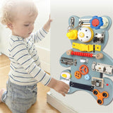 Busy Board Montessori Kid Toy Puzzle Brain Unlocking Game Wooden Teaching Aid Cognitive Education Toys New Children Baby Gift