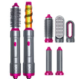 Hair Dryer 5 in 1 Set Hot Comb Professional Curling Iron Hair Straightener Wet and Dry  Styling Tool Hair Dryer Household Kit
