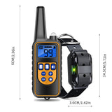No Electric Shock Dog Training Collar 800M Remote Waterproof Rechargeable LCD Display Beep &amp; Vibration Mode For All Size Dogs