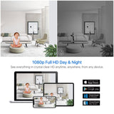 ZOSI C611 1080p/2MP WiFi IP Camera Waterproof AI Human Detection 2-Way Audio Night Vision Remote Access Playback Wireless Cam