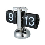 Flip Digital Clock Small Scale Table Clock Retro Flip Clock Stainless Steel Flip Internal Gear Operated Quartz Clock Home Decor