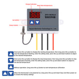 ZFX-W3013 Waterproof smart controller Temperature Controller High Temperature Controller with K-type thermocouple Sensor AC 220V