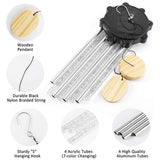 2 Pcs Solar Wind Chimes with Variable Colors,Waterproof LED Wind Chimes,8 Tubes on the Outside,Commemorative Wind Chimes