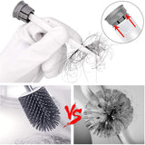 Rubber Head Frame Cleaning Brush For Bathroom Wall-mounted Household Floor Cleaning Bathroom Accessories Toilet Brush Holder