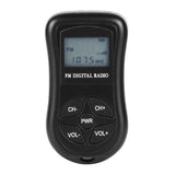 KDKA-600 Mini FM Stereo Radio Portable Digital DSP Receiver w/ 1.15inch LCD Display Screen Lanyard 60-108MHz Receiving Frequency