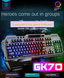 Steampunk Gaming Keyboard Imitation Mechanical Keyboard 104 Keys Breathing Lamp  hand rest  Wired Keyboard For Desktop Laptop