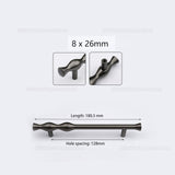 Modern Gold Grey Zinc Alloy Wardrob Dresser Pulls Wine Cabinet Knobs and Handles for Furniture Hardware Accessories