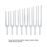 Portable 261.6-523.2HZ Tuning Fork Hammer Tool Set Diagnostic Tool for Sound Healing Therapy Body Relaxation Health Care Tool