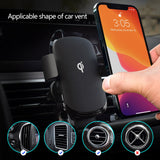Dual Coils Wireless Car Charger Holder Cell Phone Mount QI 15W Fast Charging for Samsung Z flip 3 4 S22 S21 iPhone 13 12 Pixel 6