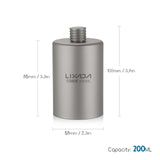 Lixada Titanium Wine Flask 200ml Lightweight Outdoor Portable Alcohol Drink Bottle Pot for Travel Camping Backpacking