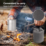 Lixada 450ml/550ml Titanium Water Cup with Lid Coffee Cup Mug Tea Cup Camping Mug for Camping Hiking Backpacking Picnic