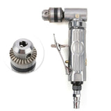 Mini Pneumatic Drill 90 Degree Elbow Air Drilling Machine Right Angle Air Punch Drill Grinding Polisher Mill Engraving Machine