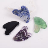 Heart Shape Jade Gouache Scraper Face Massager Skin Lifting Slimming Remove Wrinkle Acupuncture Gua Sha Therapy Massage Stone