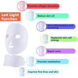 7 Colors LED Facial Mask Light Therapy Skin Tightening Wrinkle Reduce Nourish Home Spa Neck Face Care LED Mask Anti Aging Device