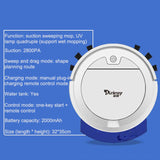 2800Pa Robot Vacuum Cleaner With Water Tank Remote Control  Wet And Dry Ultra-thin Vacuum Cleaner For Home Sweeping And Mopping
