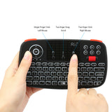 Rii i4 Mini Bluetooth Keyboard 2.4GHz Dual Modes Handheld Fingerboard Backlit Mouse Touchpad Remote Control for Windows Android