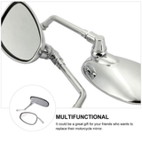 1 Pair Mirror Long Rod Practical Durable Fashion Rear View Mirrors Rearview Mirrors for Motorbike
